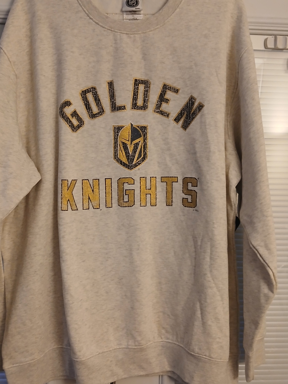 NWT NHL Vegas Golden Knights Oatmeal Crewneck Sweatshirt